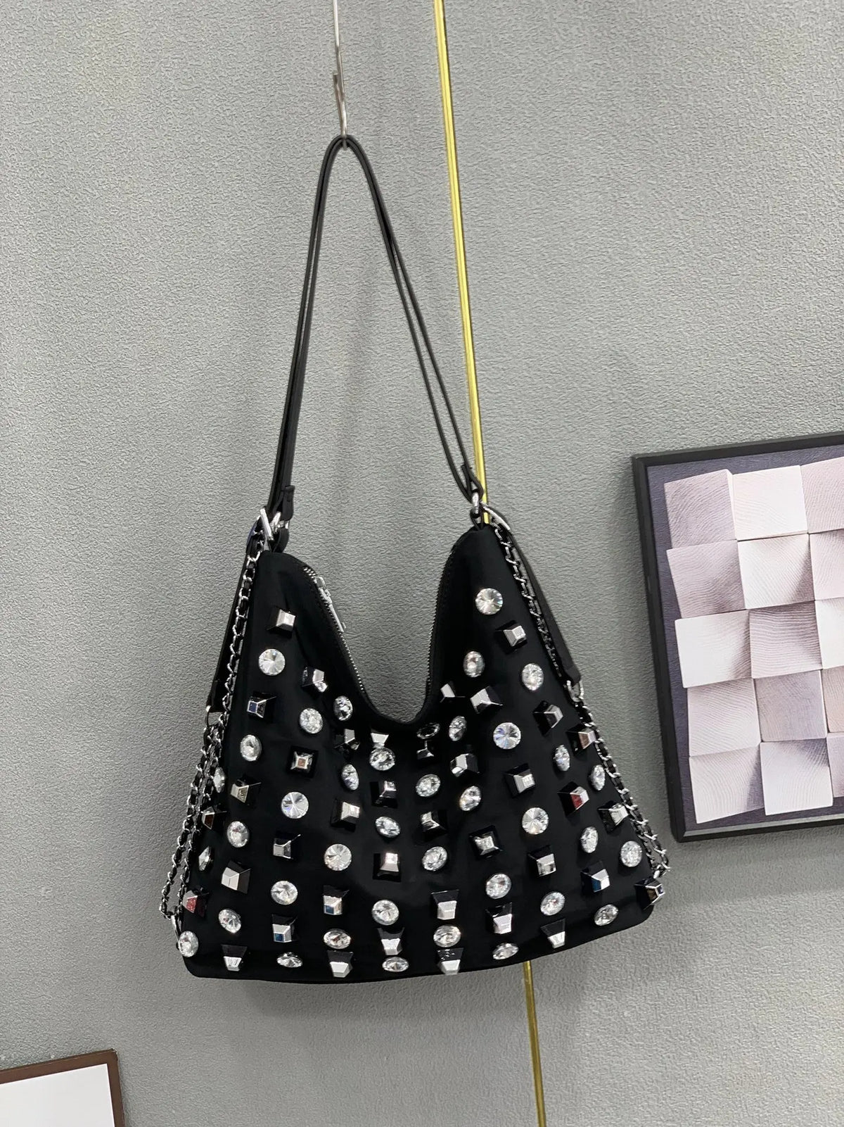 Women's Shoulder Bag Luxury Brand Diamond-encrusted Shiny Women's Shoulder Crossbody Bag Fashion Diamond-encrusted Women's Bag