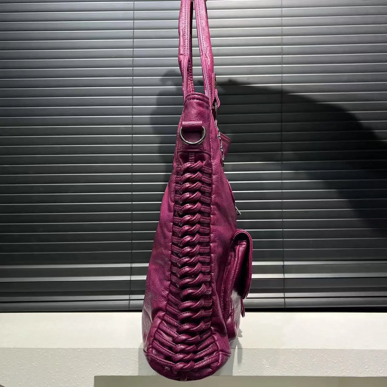 Retro Street Style Large Capacity Shoulder Bag for Women