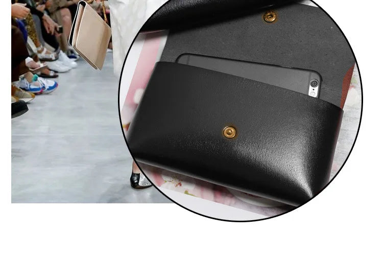 Minimalist Genuine Leather Waist Bag With Belt for Women