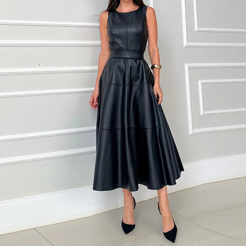 Pleated Open Back Party Dress