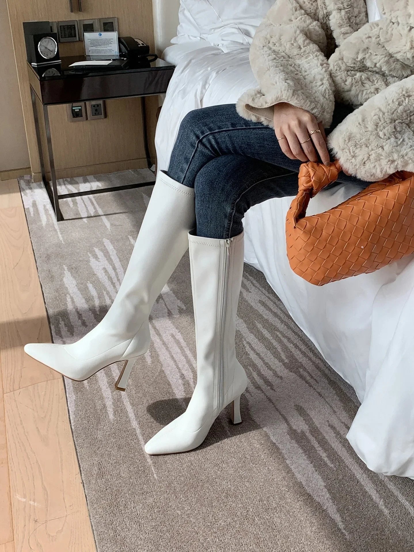 Square Heel Over The Knee Boots