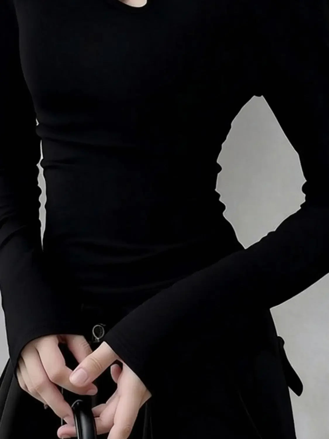 Long Sleeve Turtleneck Hollow Out Pullover For Women