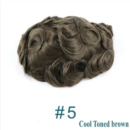 Deep Wave Curly Human Hair Lace Front Toupee for Women