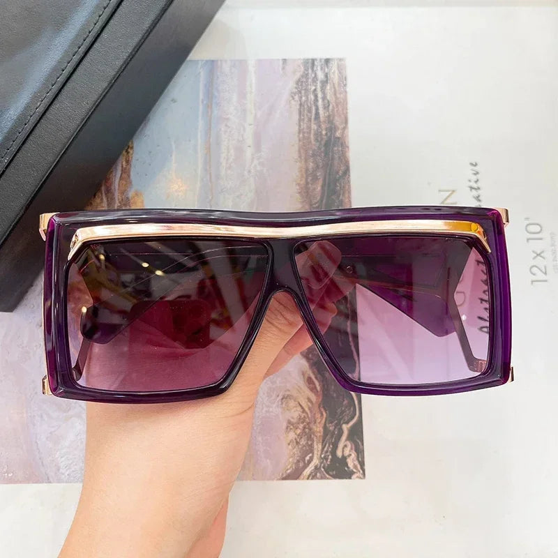 Gradient Square Sunglasses With UV400 Protection for Women