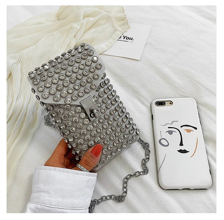Rhinestone Crossbody Waist Bag