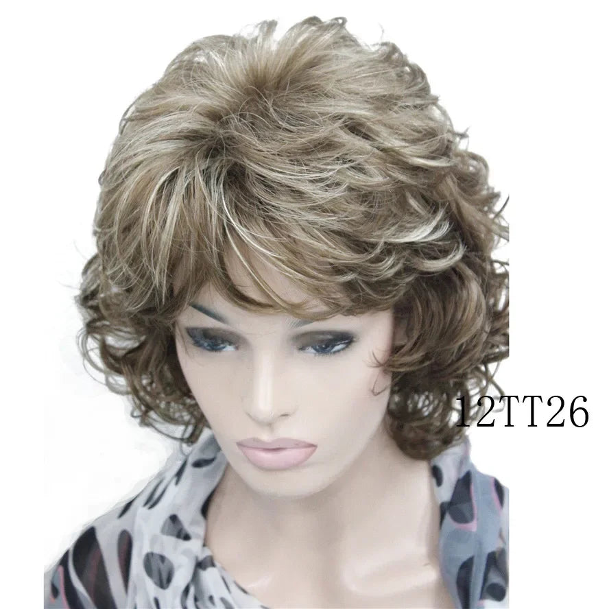 Short Curly Synthetic Wig With Comfortable Fit For Women