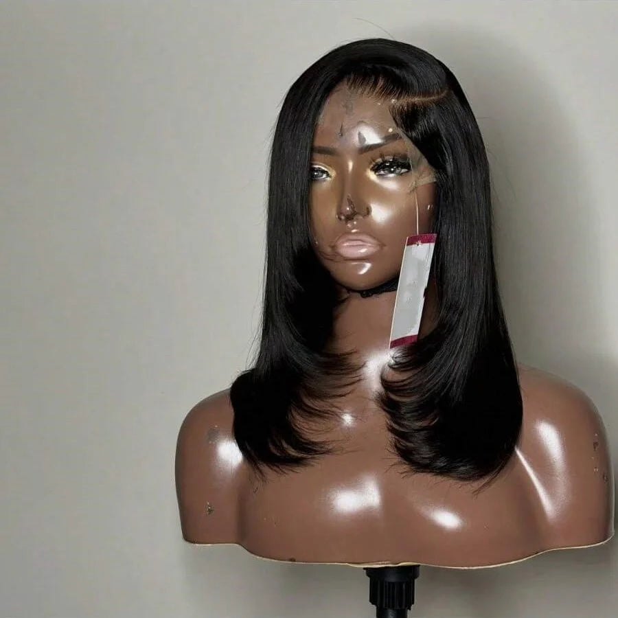 Short Straight Bob Lace Closure Wig With Baby Hair For Women
