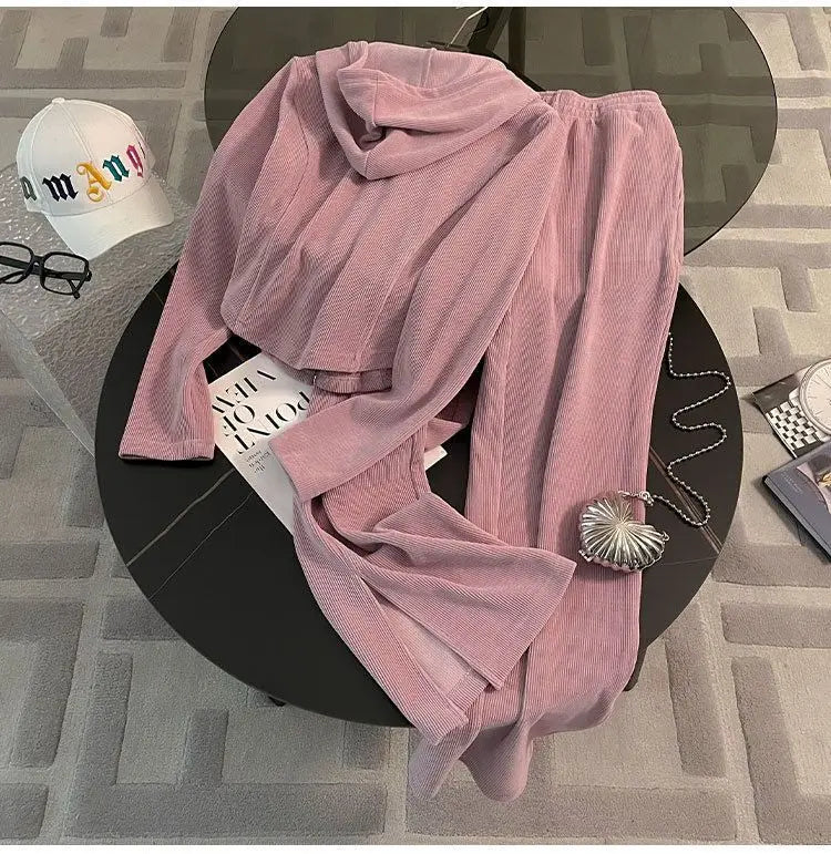 Hooded Zip Tracksuit Set