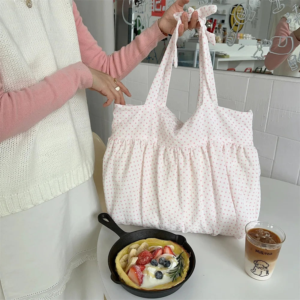 Casual Large Capacity Belted Canvas Tote Bag for Women