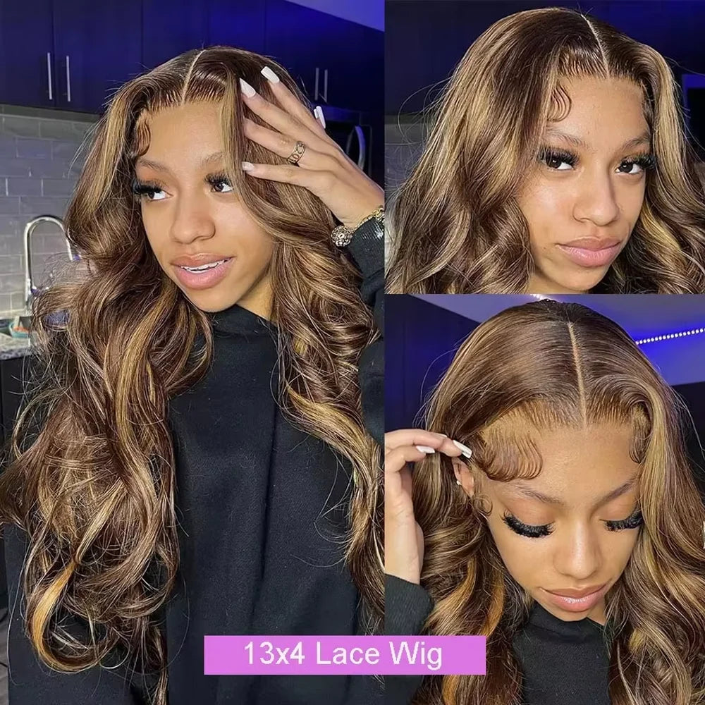 Body Wave Brazilian Human Hair Lace Front Wig For Women