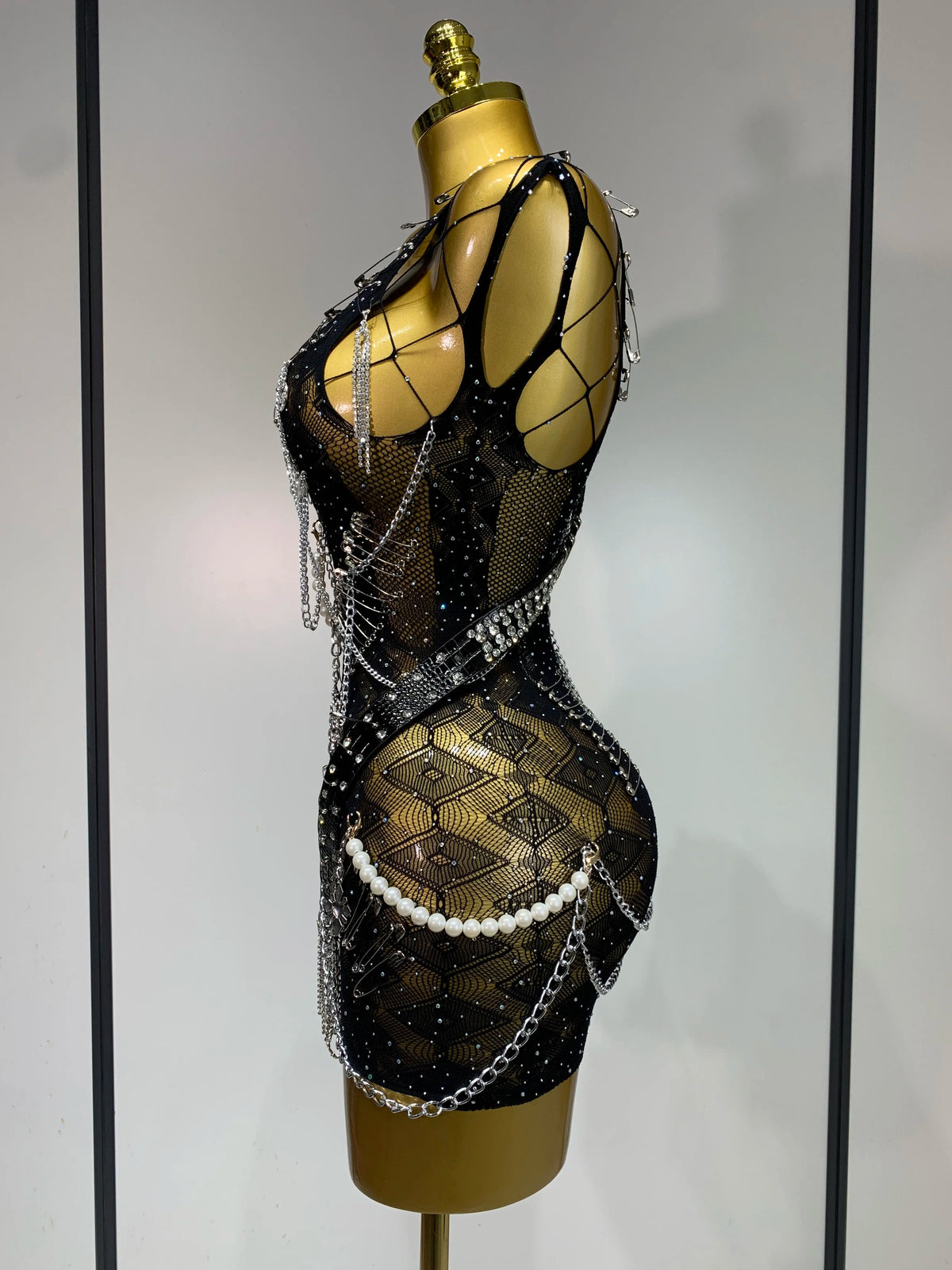 Chain Detail Mini Dress