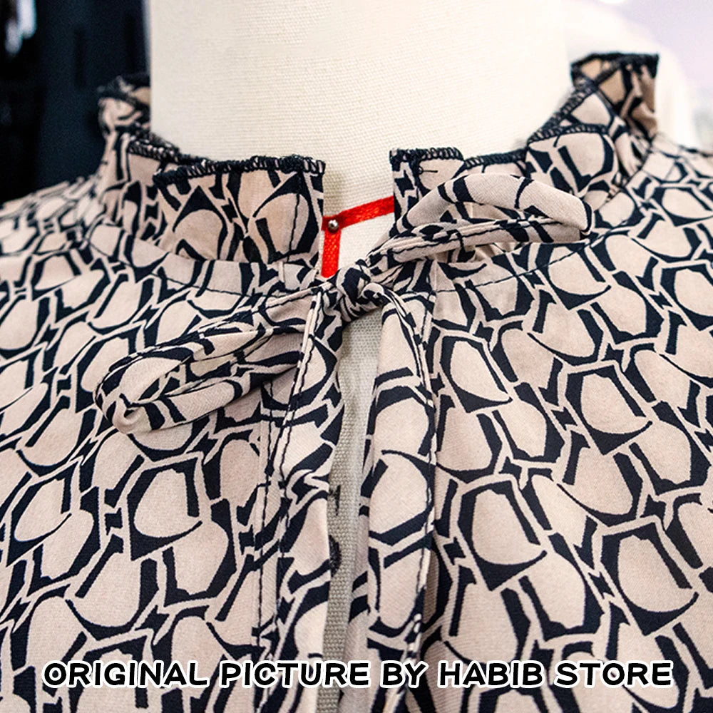 Ruffled Bow Knit Mini Dress Women's Summer Paisley  Print Contrast Cardigan Lace-Up Elegant Dress Female Knitwear Bandage Dress