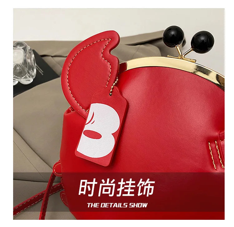 Crab Crossbody Handbag With Coin Purse