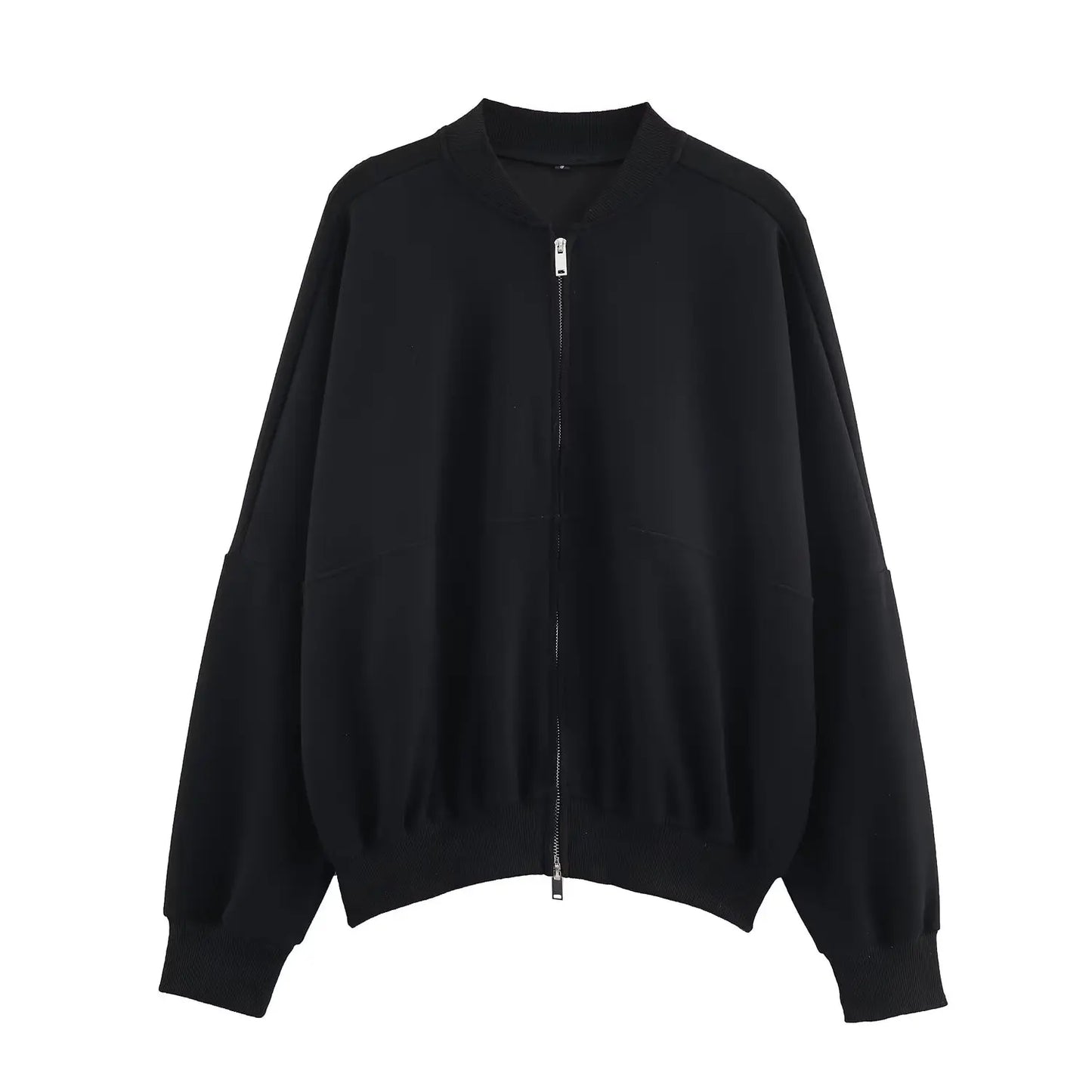 Solid Color Pilot Jacket and Lace-Up Flared Pants Two-Piece Set for Women