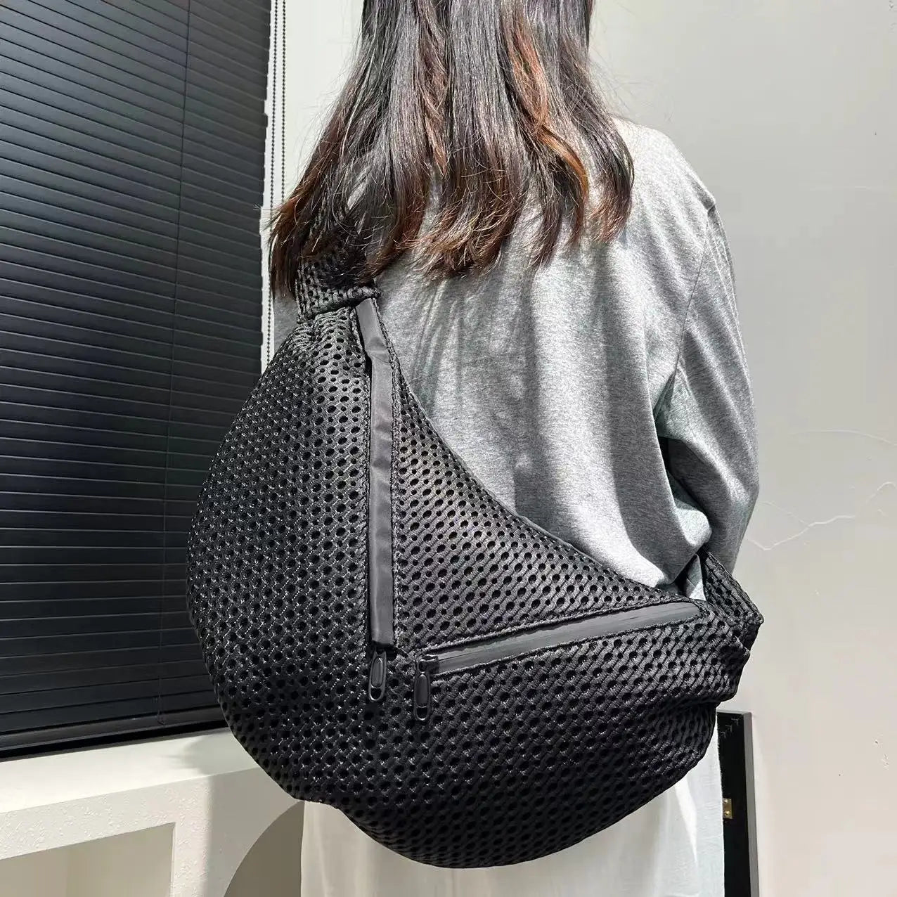 Casual Mesh Crossbody Bag With Large Capacity for Women