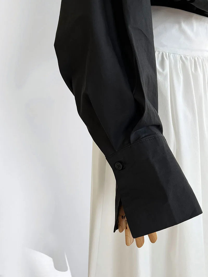 Batwing Sleeve Stand Collar Blouse