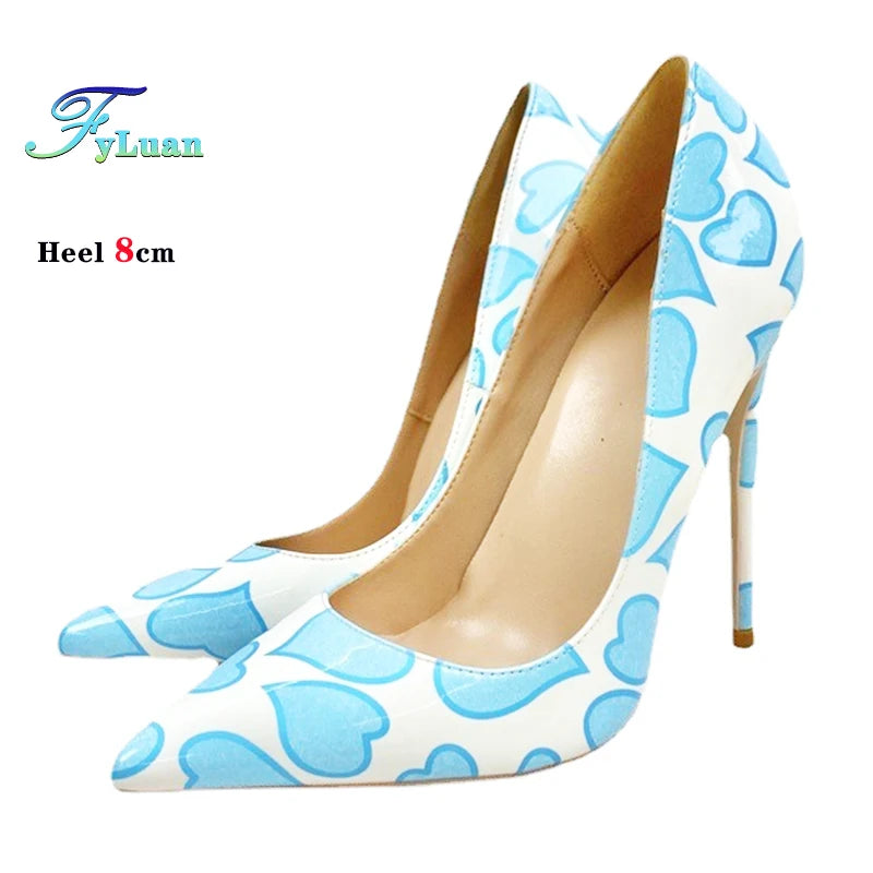 Green Patent Leather Pointed Toe High Heel Pumps for Women