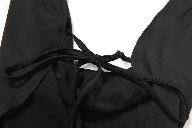 Pleated Backless Slim Romper Playsuit for Women Party Wear
