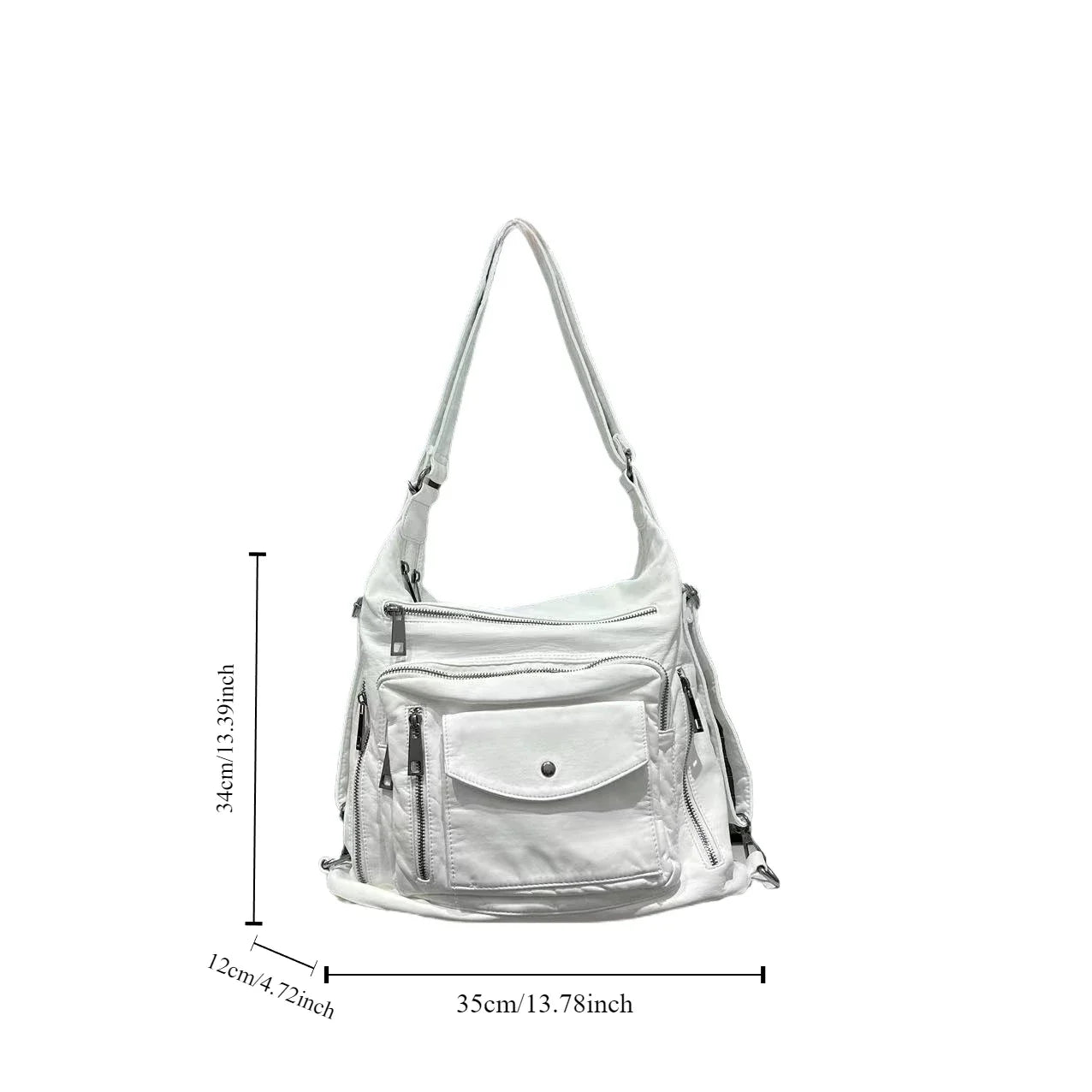 Large-Capacity Multi-Pocket Crossbody Backpack for Women