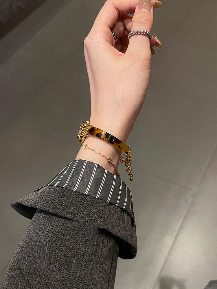 Amber Tortoiseshell Bracelet Watch