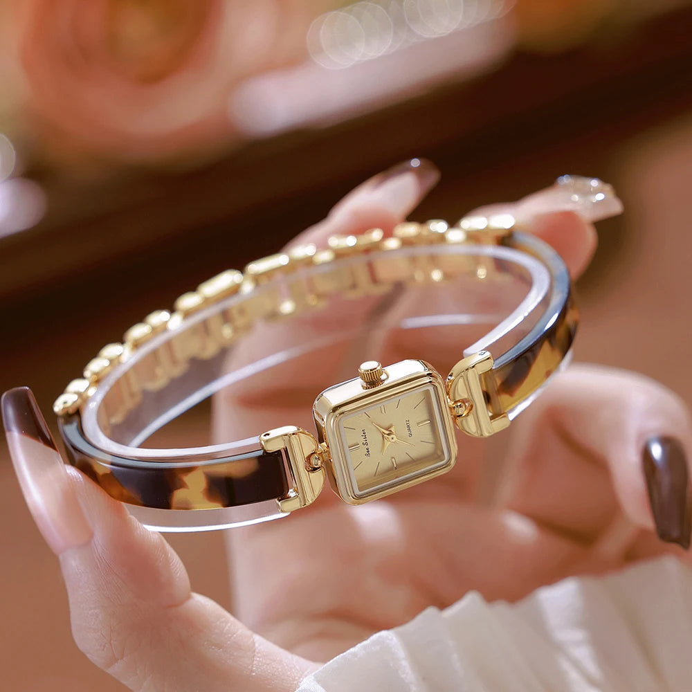 Tortoiseshell Square Bracelet Watch