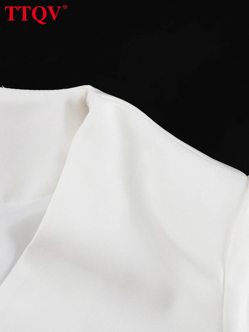 Elegant Long Sleeve Shirt and Mini Skirt Set for Women
