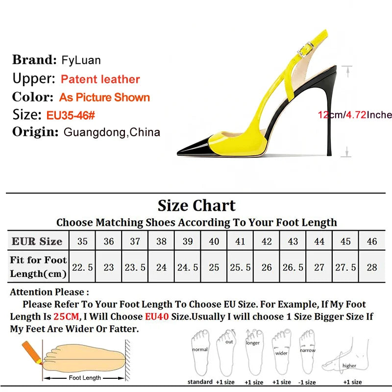 Pointed Toe High Heel Slingback Sandals for Women