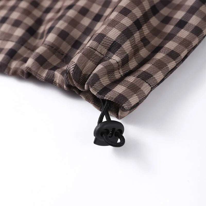 Long Sleeve Plaid Button-Up Shirt Jacket for Women