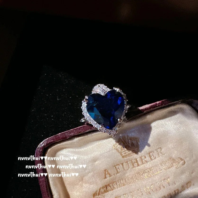 Elegant Blue Cubic Zirconia Bridal Jewelry Set for Women