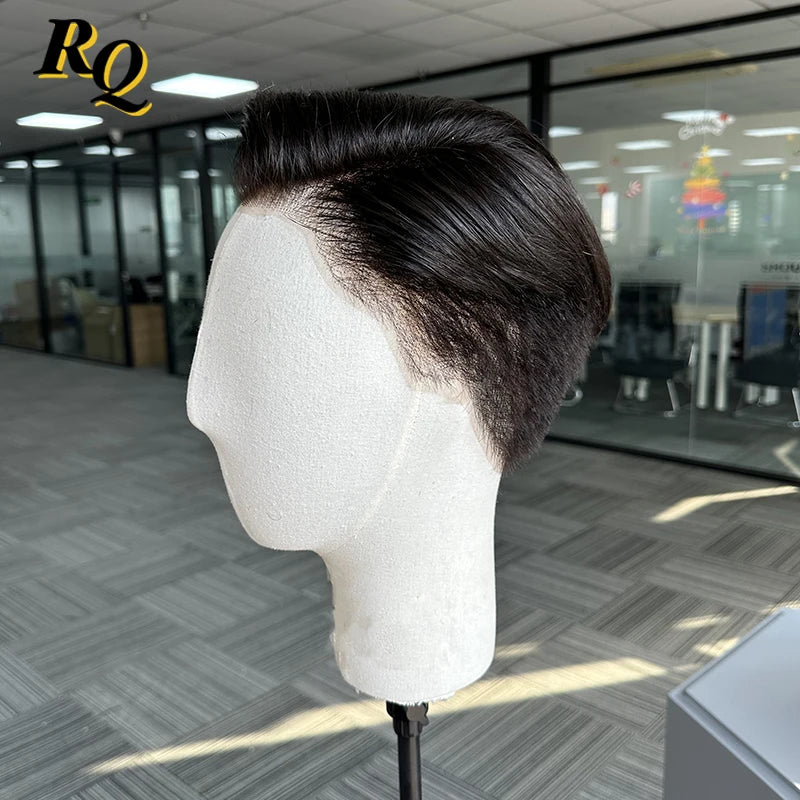 Premium Transparent Full Lace Pre Styled Human Hair Wig For Men