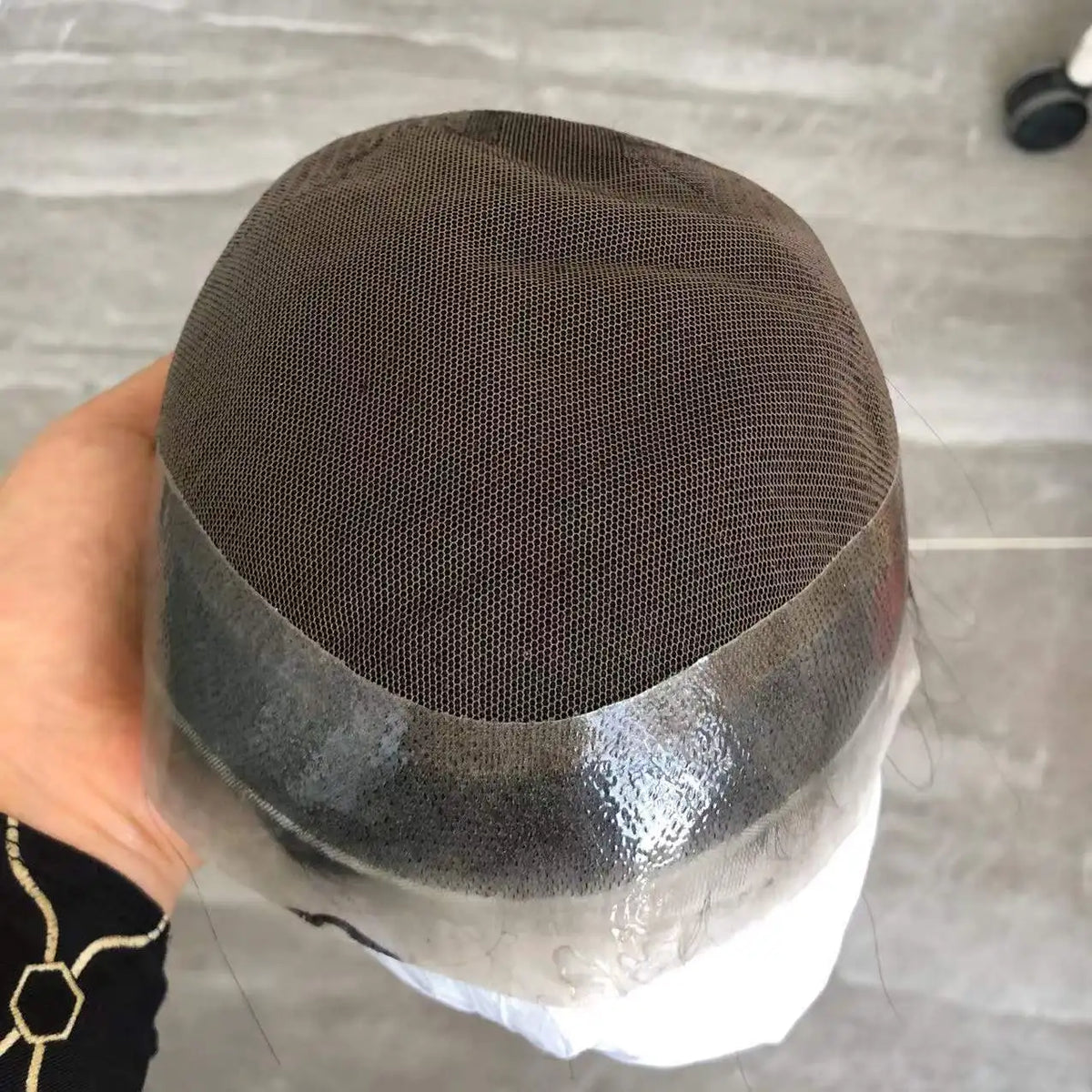 Breathable Lace Front Human Hair Replacement Toupee for Men