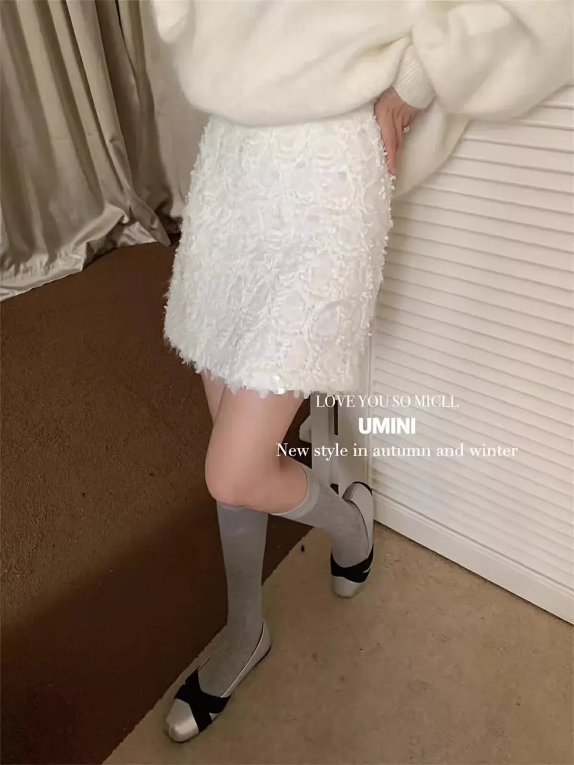 Wrapped Hip Sequin Mini Skirt