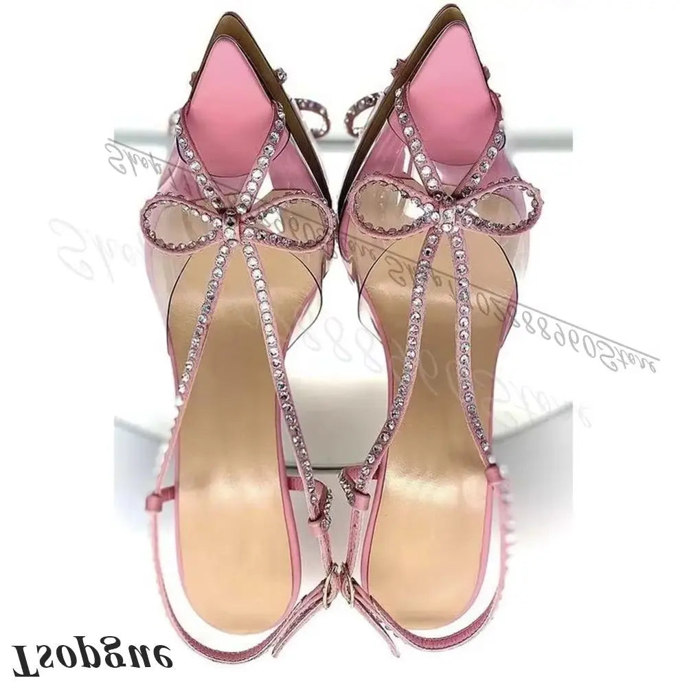 Crystal Strap Slingback Sandals