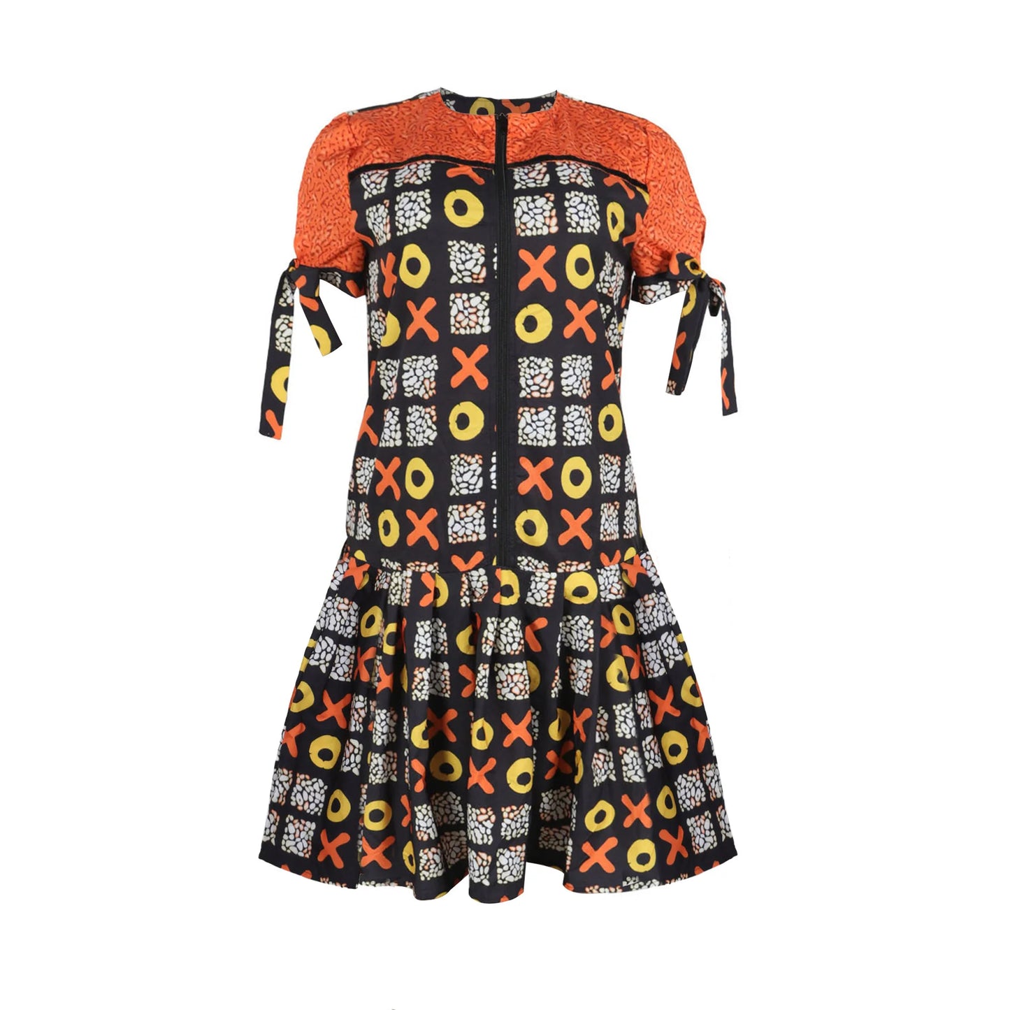 Elegant Zipper Detail Pleated Strap Dress for Women