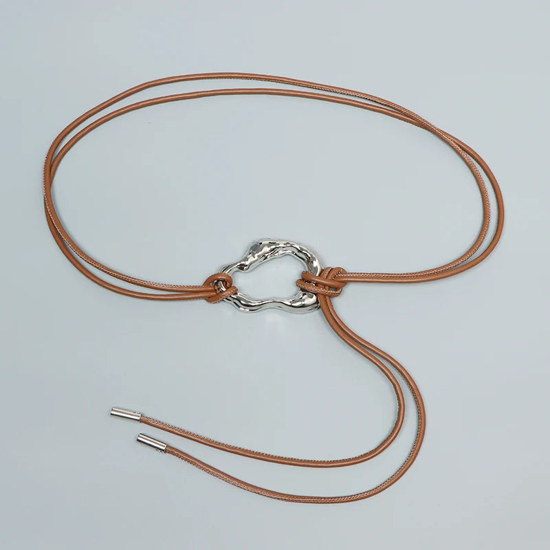 Fashion Braided Gold Knot Waist Chain Belt for Women