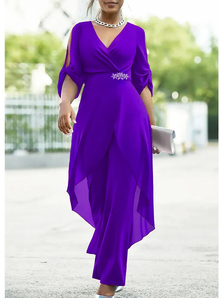 Plus Size Two-Piece Evening Gown Set
