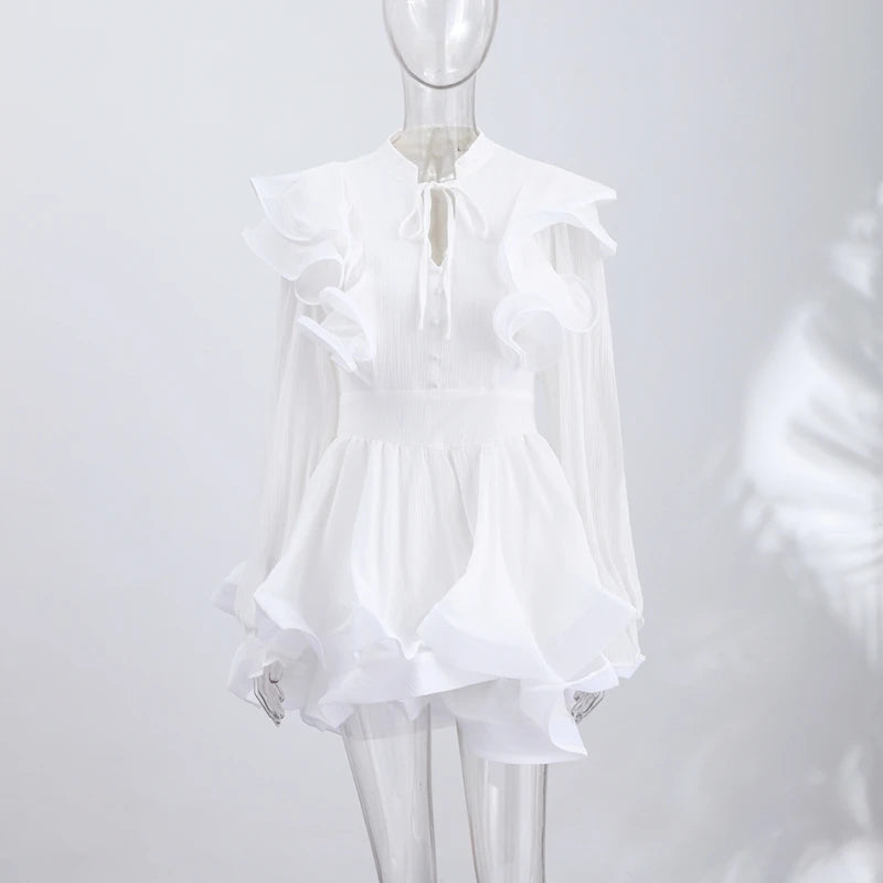 Floral Print Chiffon Tiered Ruffle Maxi Dress for Women