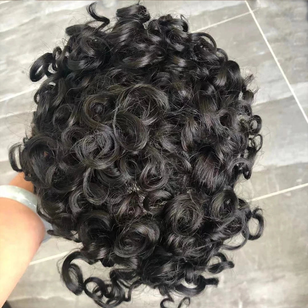 Curly Lace Front Human Hair Replacement Wig for Women