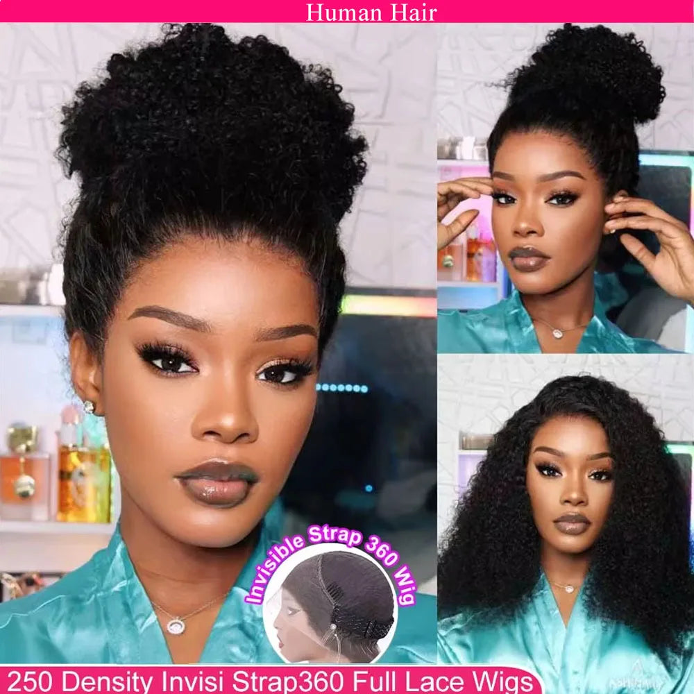 Glueless Deep Curly Brazilian Full Lace Wig For Women