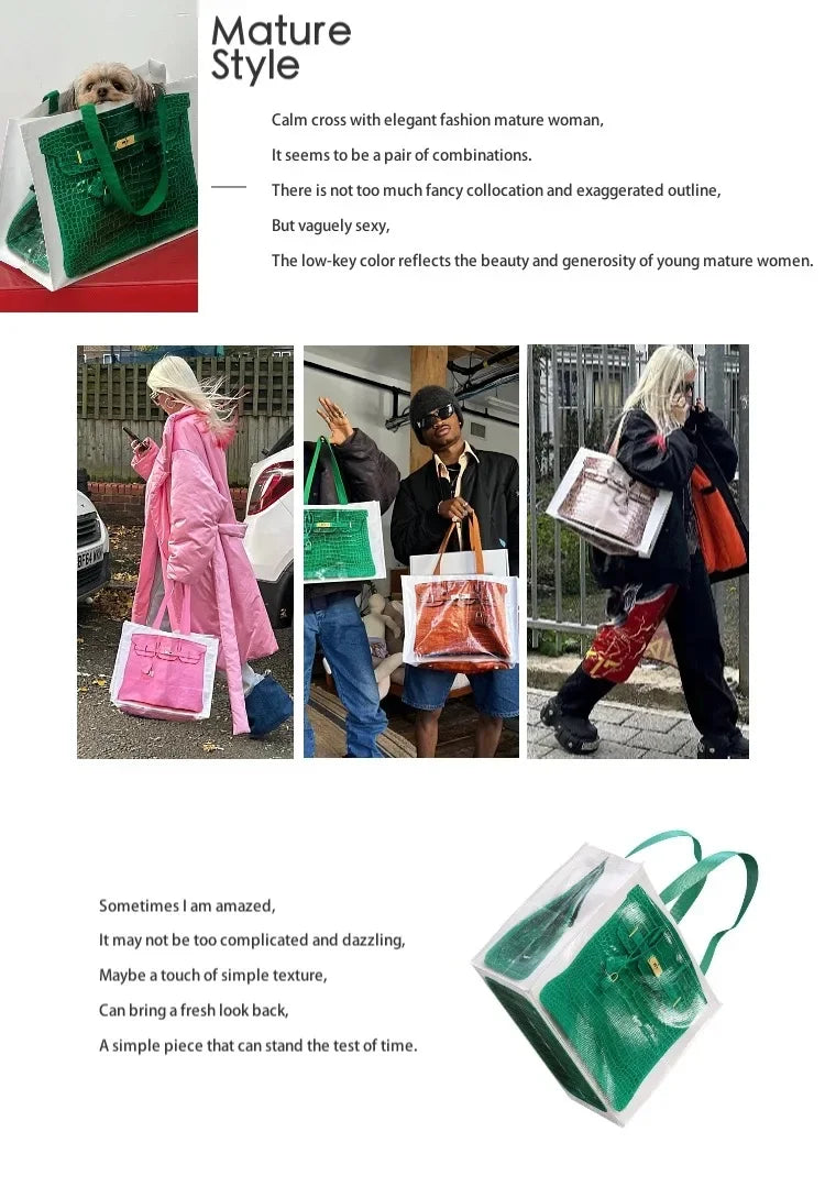 Unisex Extra Large Woven Tote Bag