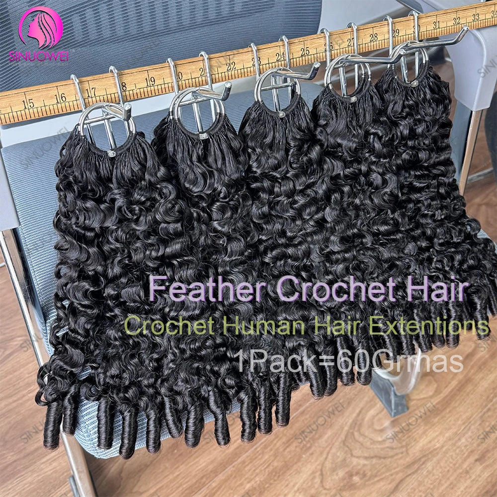 Pre-Separated Human Hair Crochet Extensions for Women