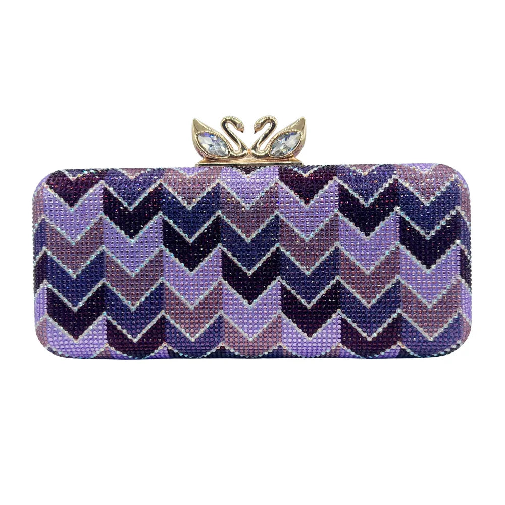 Shiny Rhinestone Clutch Handbag for Women Party Occasions