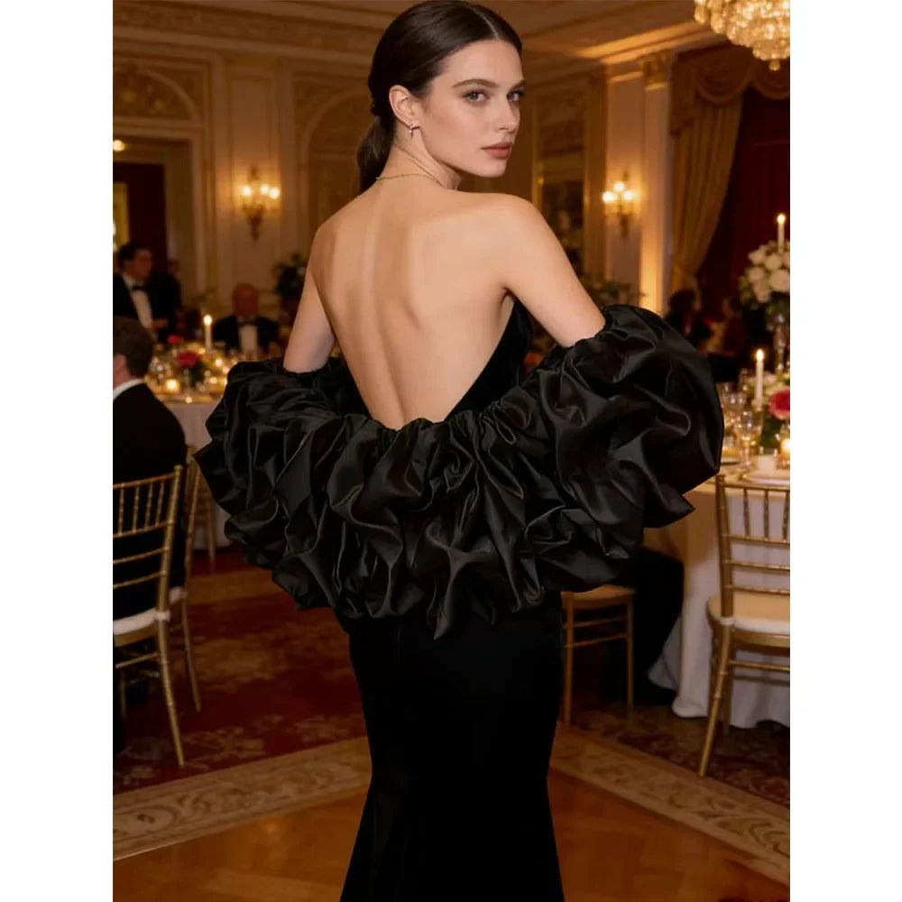 Satin Ruffled Off Shoulder Bridal Wrap