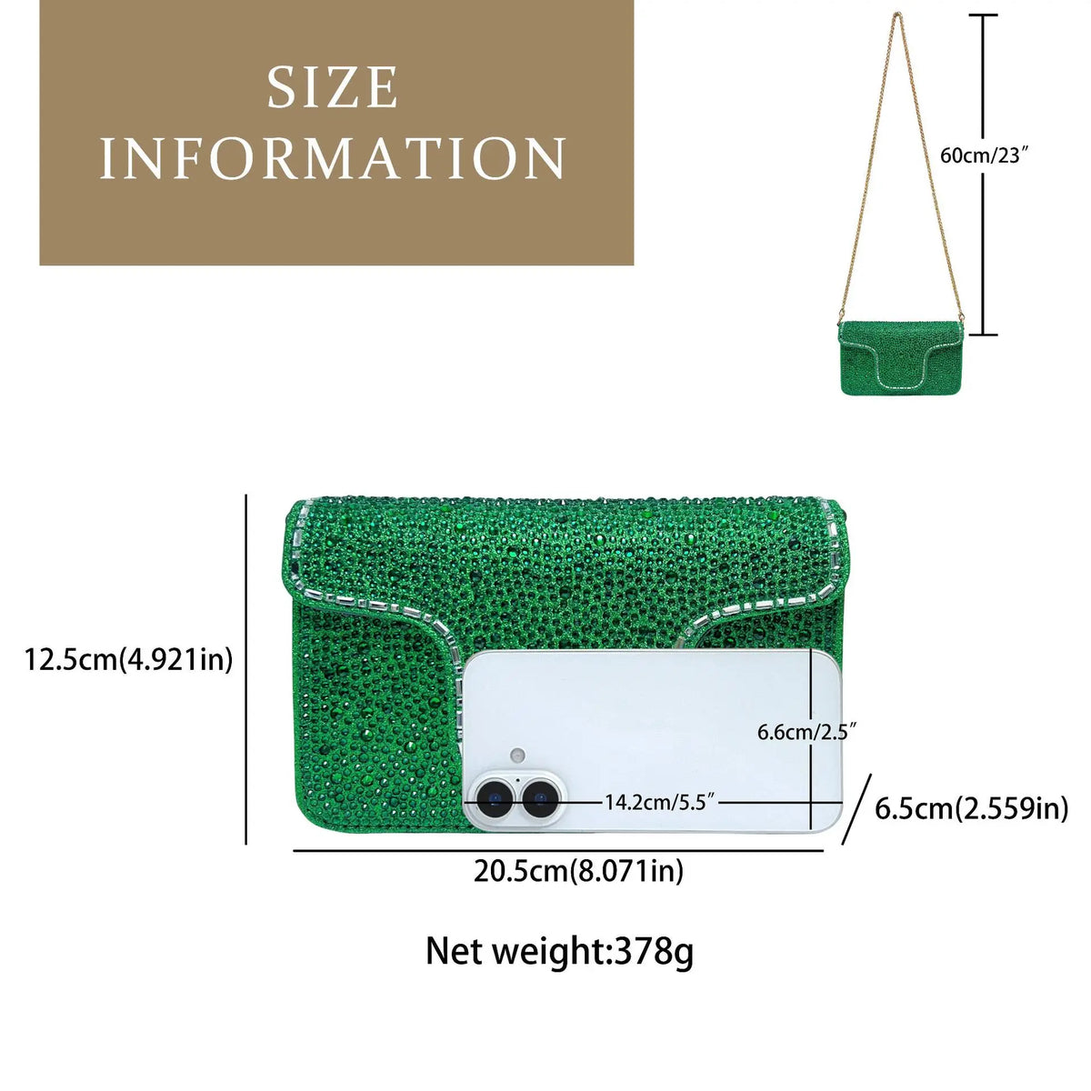 Elegant Diamond Studded Evening Clutch Bag for Women