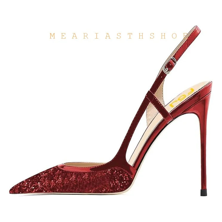 Black Lace Mesh Pointed Toe Side Open Slim High Heel Sandals For Women