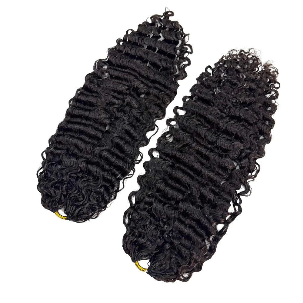 Deep Curly Human Hair Crochet Extensions for Women