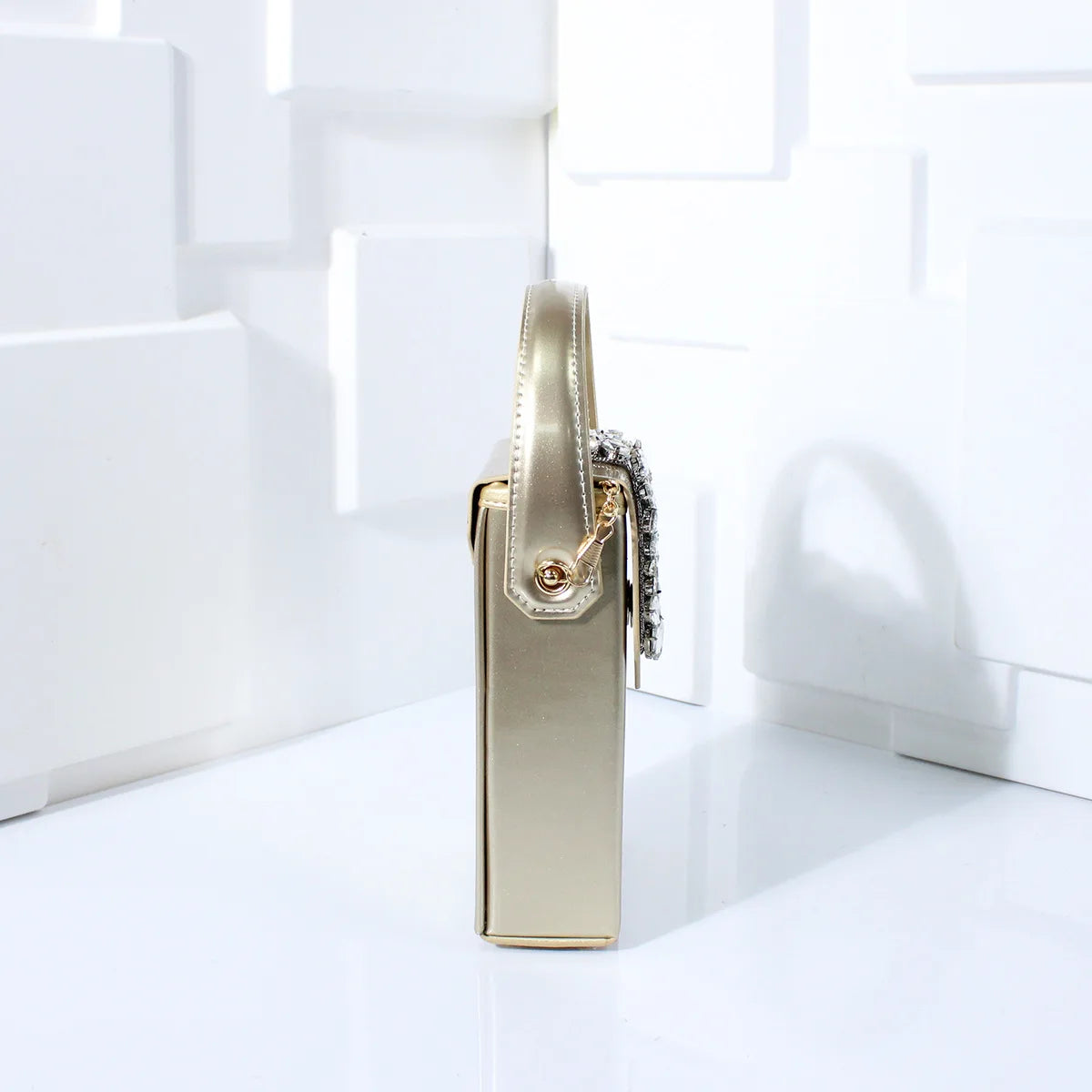 Exquisite Compact Banquet Bag for Women Luxury Rhinestones Square Box Versatile Wedding Clutch Purse Evening Dress Bag