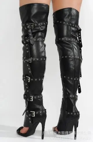 Camouflage Side Zipper Over The Knee Boots For Women