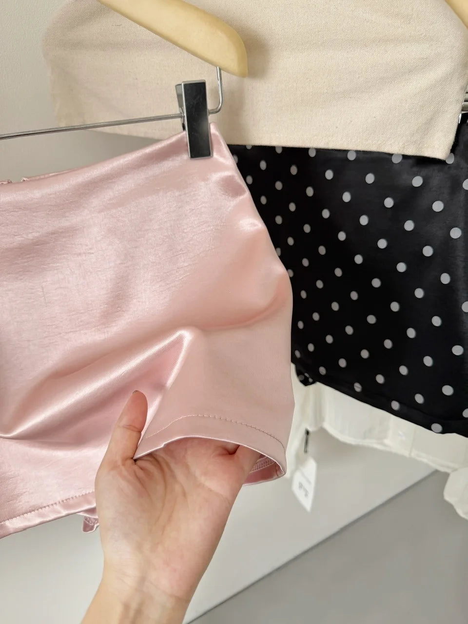 Vintage Polka Dot High Waisted Mini Skirt for Women