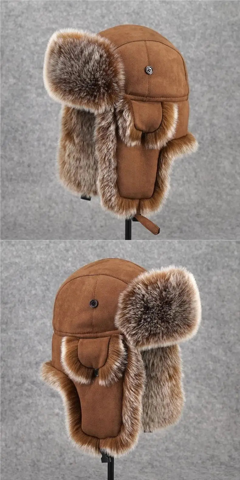 Faux Fur Ushanka Earflap Winter Hat